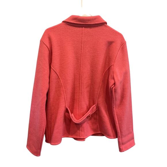 Talbots Womens Alpaca Blend Wool Jacket Size Large Pink Blazer Twee Classic Fall - Picture 4 of 9